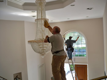 chandelier cleaning